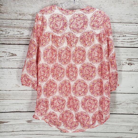 Calypso St. Barth for Target Women's 100%Silk Medallion Print Blouse Size XL - Picture 8 of 10